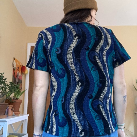Funky vintage squiggly striped top - Picture 4 of 5
